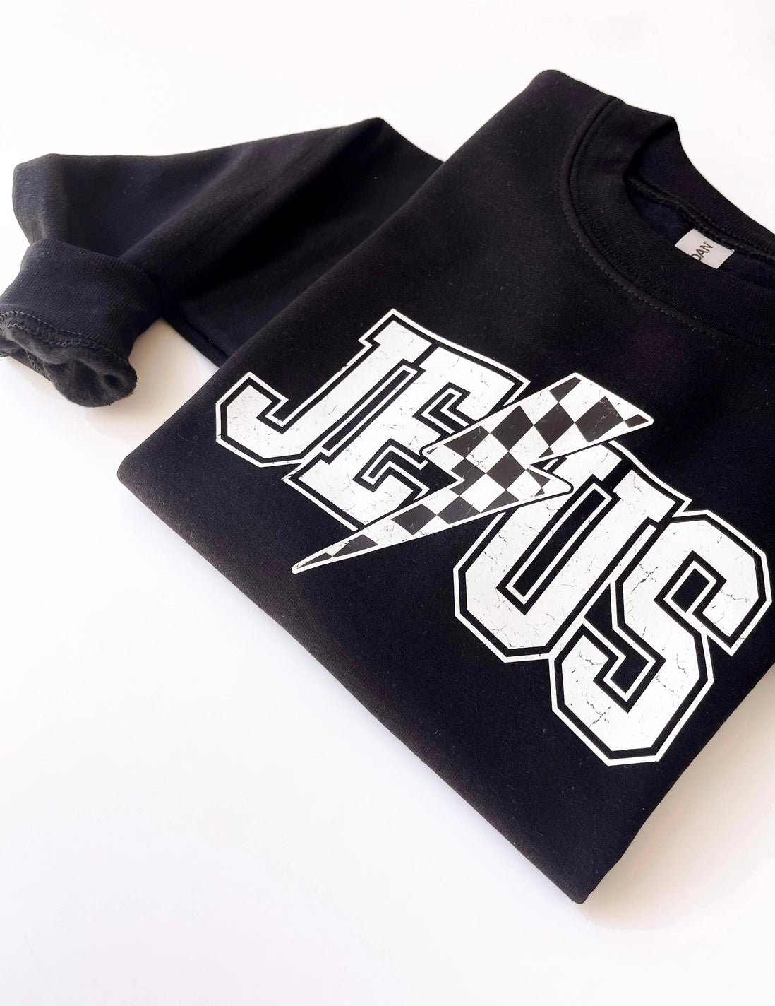 Jesus Checkered Sweatshirt-Kids