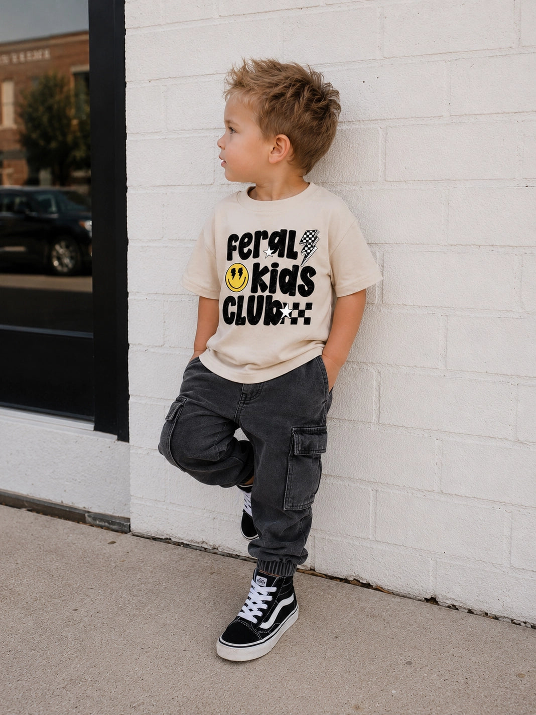Feral Kids Club - Tan Tee