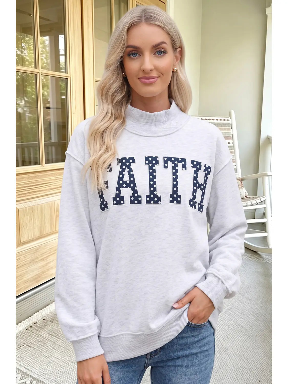 Faith MockNeck Sweatshirt